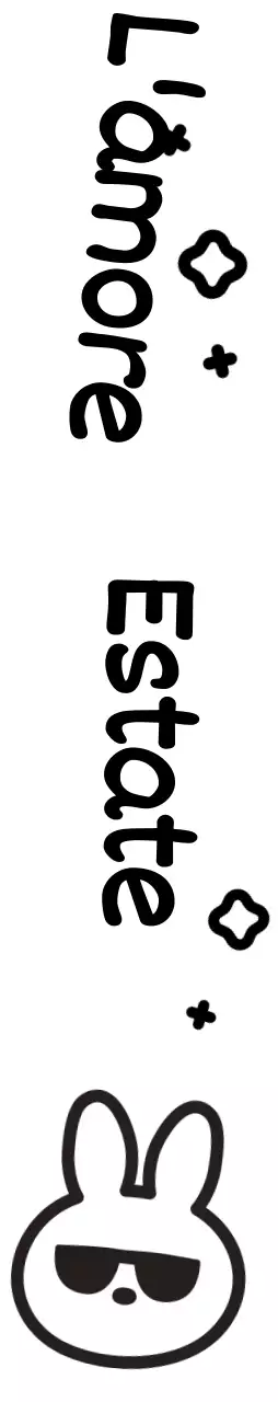 Coniglietto con simpatici occhiali da sole estivi scritti a mano