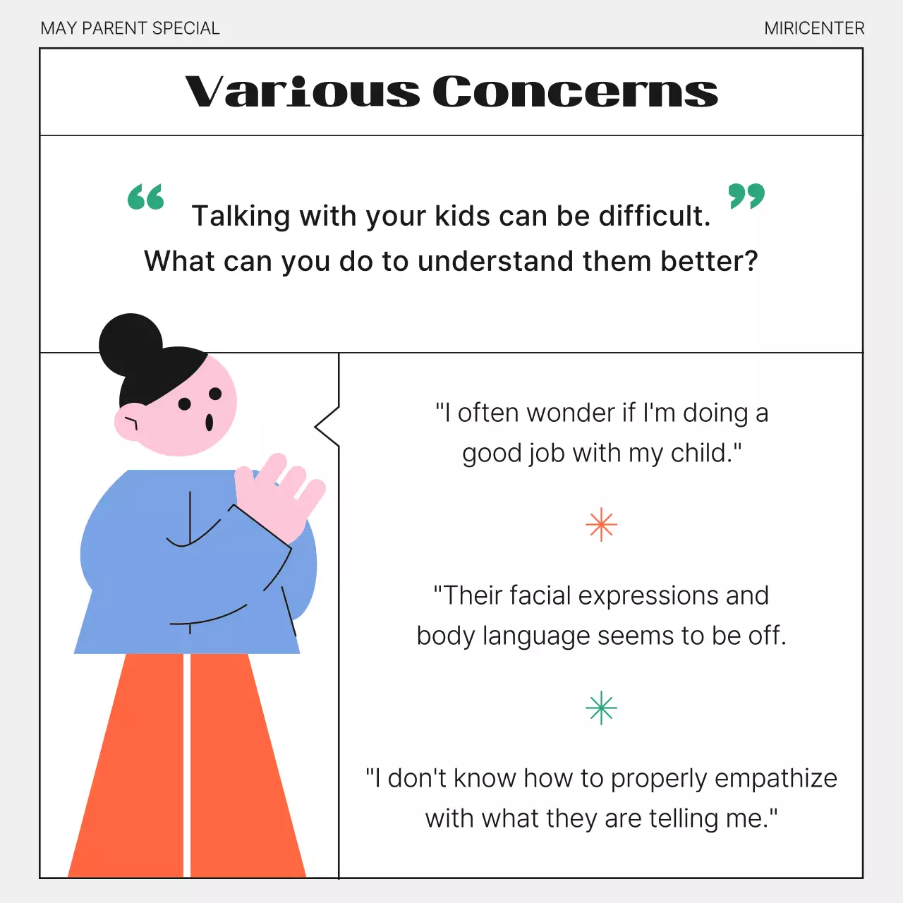 Thông báo sự kiện gia đình hiện đại đầy màu sắc Instagram Carousel