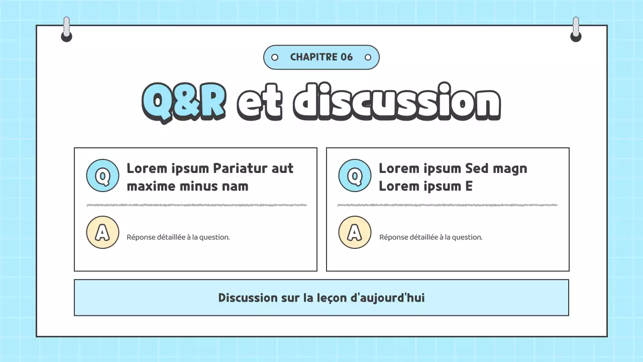 Ressources pour la leçon sur l'observation des parents en bleu clair