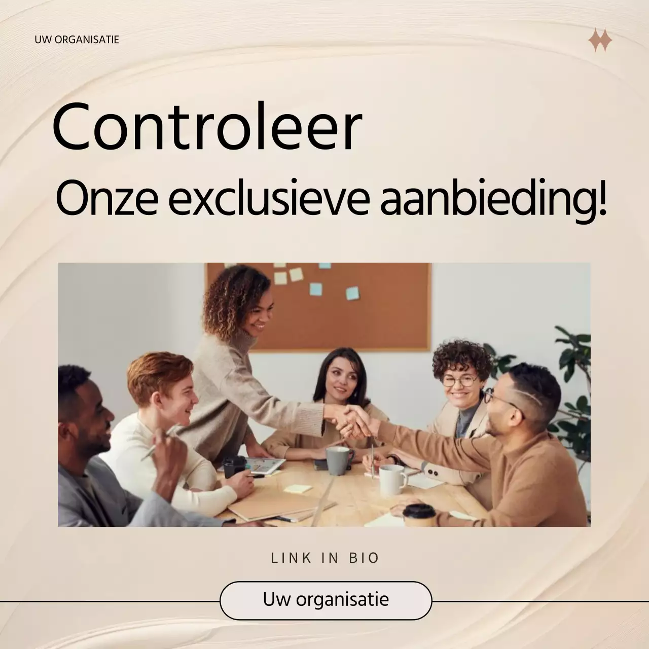 Zwart en beige moderne contentmarketingreclame