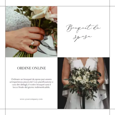 Promozione Bouquet da sposa eleganti bianchi e grigi