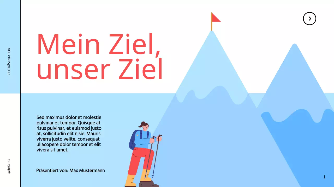 Sky Blue Simple Goals Präsentation für Unternehmensstrategie