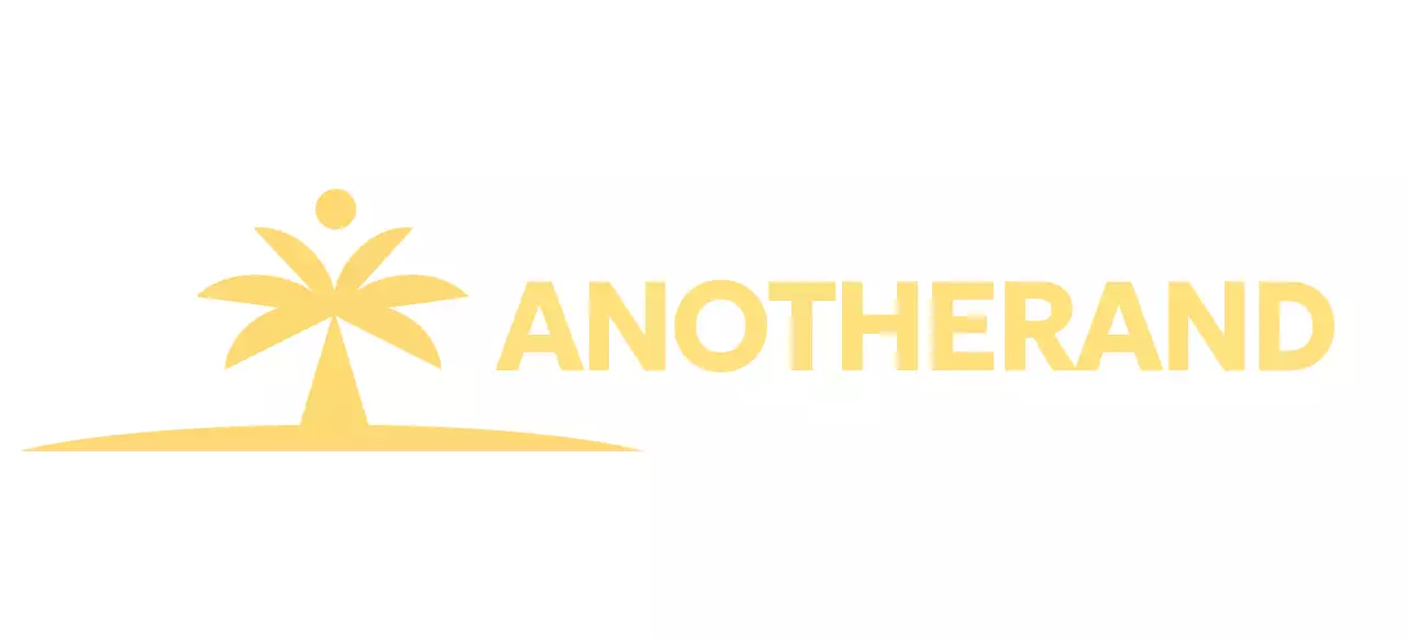 Stationery design featuring an island with palm trees