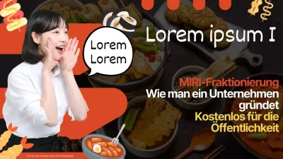Orange und gelb hervorgehobene Startup-Anleitungsvideos