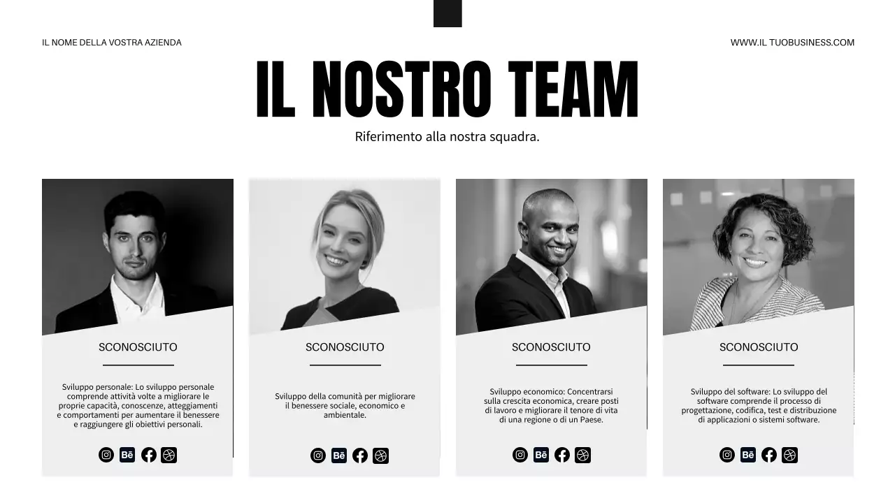 Strategia aziendale minimale in bianco e nero