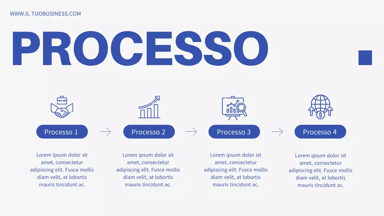 Introduzione dell'azienda Blue Minimal Business