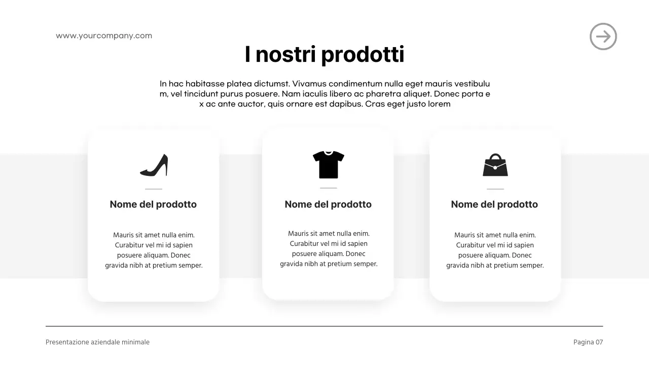 Introduzione aziendale moderna in bianco e nero