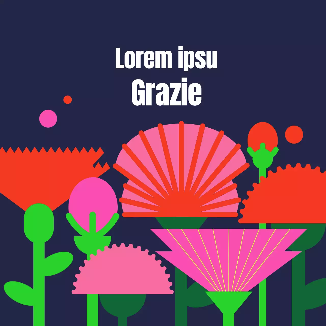 Un campo di garofani per la festa degli insegnanti su uno sfondo scuro