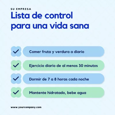 Blue Modern Lista de control del Día Mundial de la Salud Publicidad