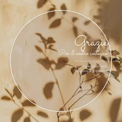 Un moderno post di apprezzamento del mese in beige e marrone