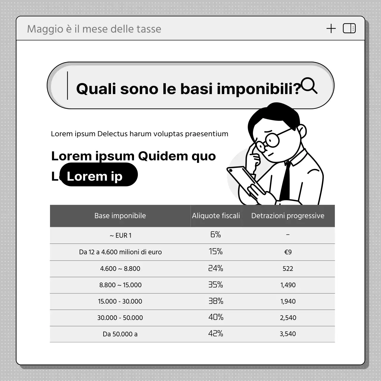 Informazioni sulla compilazione di una semplice dichiarazione dei redditi completa in bianco e nero