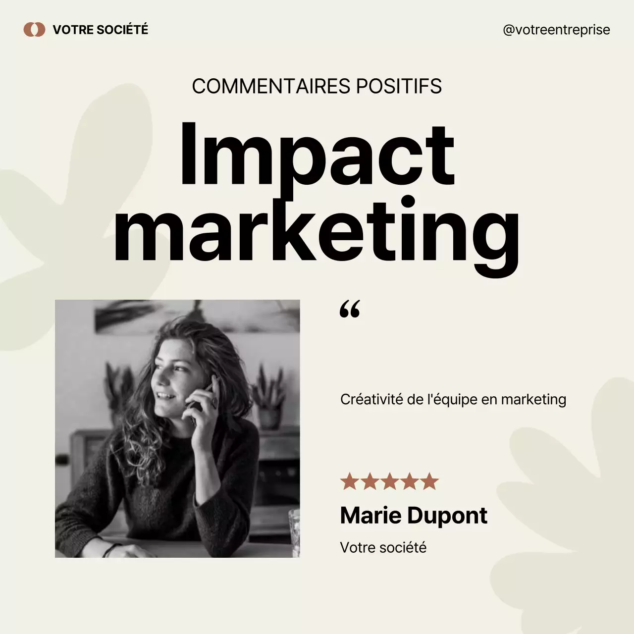 Publicité marketing minimale en noir et vert