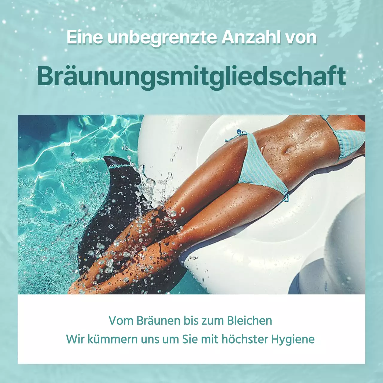 Trendy Dermatologie Sommer Veranstaltung Anzeige mit hellblauem Hintergrund