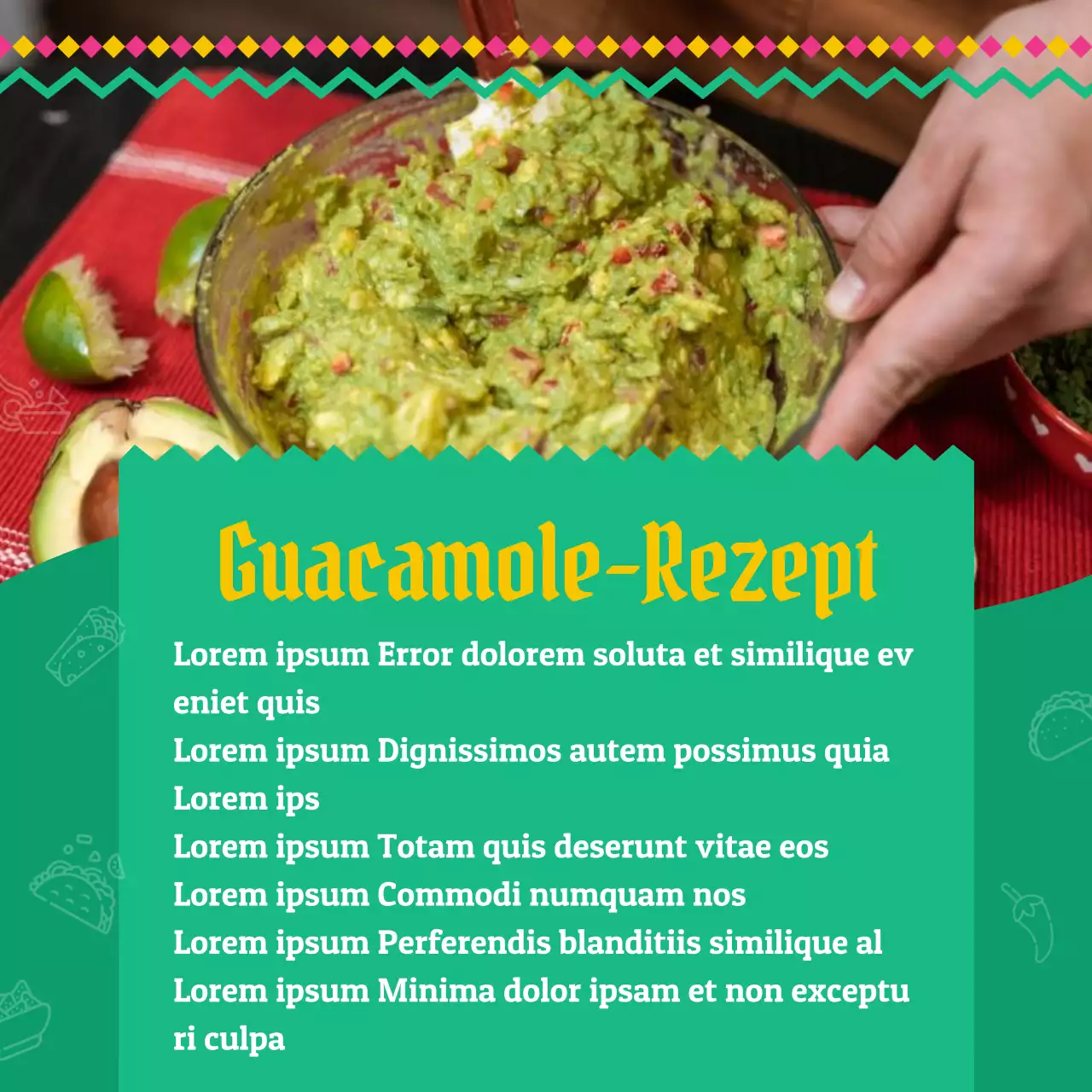 Gelbes traditionelles Cinco de Mayo-Rezept