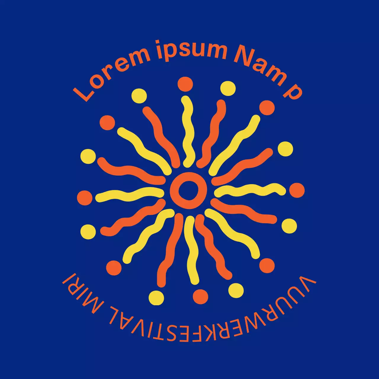 Een spannend festival met vuurwerk dat afgaat met een knal