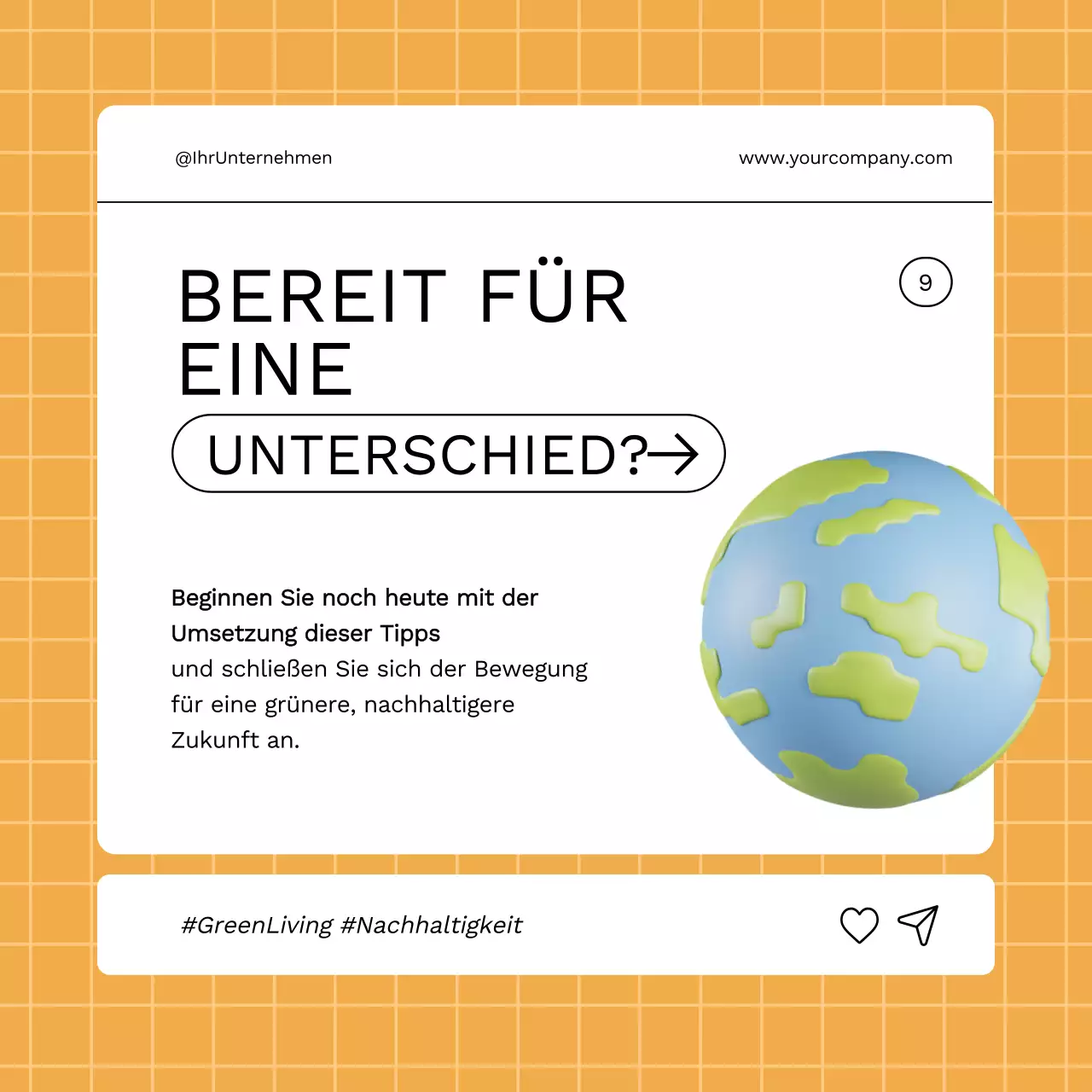 Orange Einfache Tipps für ein grüneres Leben Leitfaden