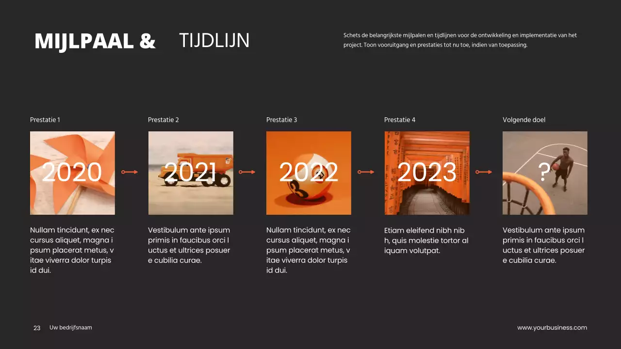 Grijs Oranje Minimaal Schoon Project Pitch Deck Voorstel