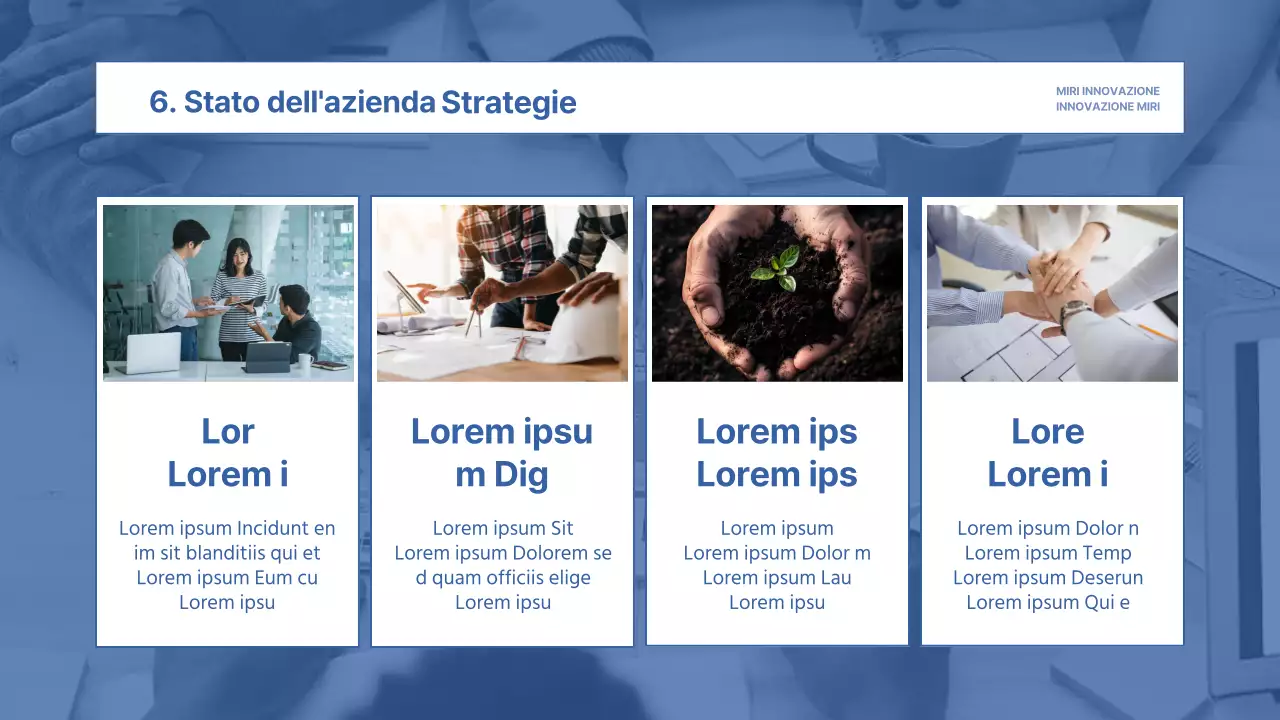 Una semplice carta intestata di un'azienda industriale pesante in blu e giallo