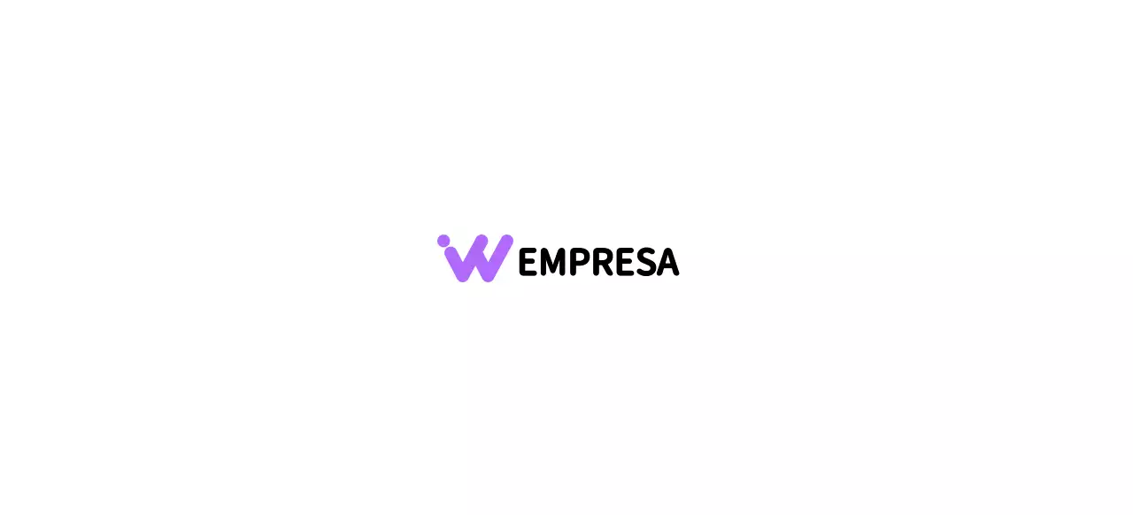 Logotipo de empresa con un sencillo alfabeto negro