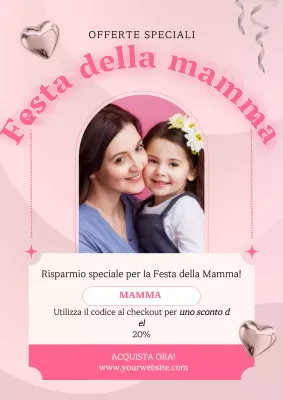 Rosa Semplice Volantino promozionale per la Festa della Mamma