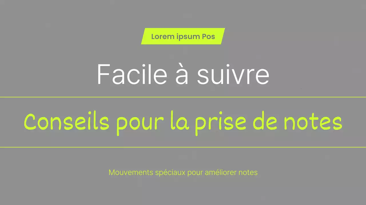 Tutoriel d'écriture simple en gris et couleurs fluorescentes