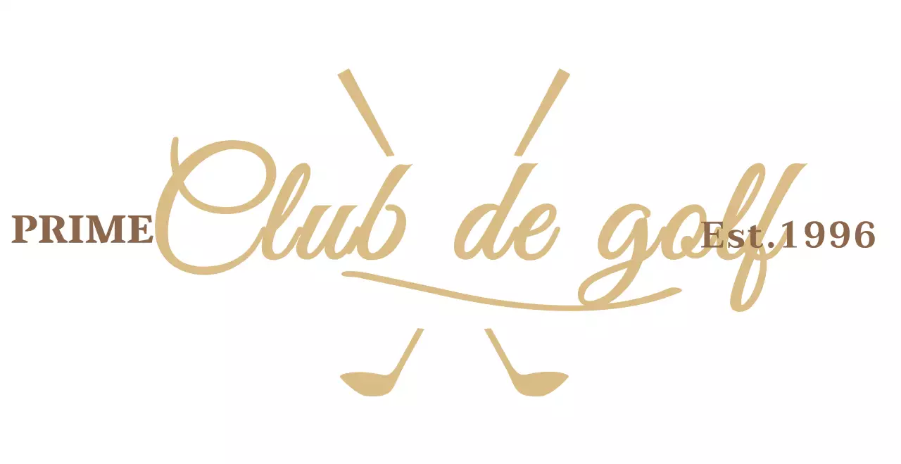 Clubs de golf avec une écriture dorée et brune pour une touche de classe