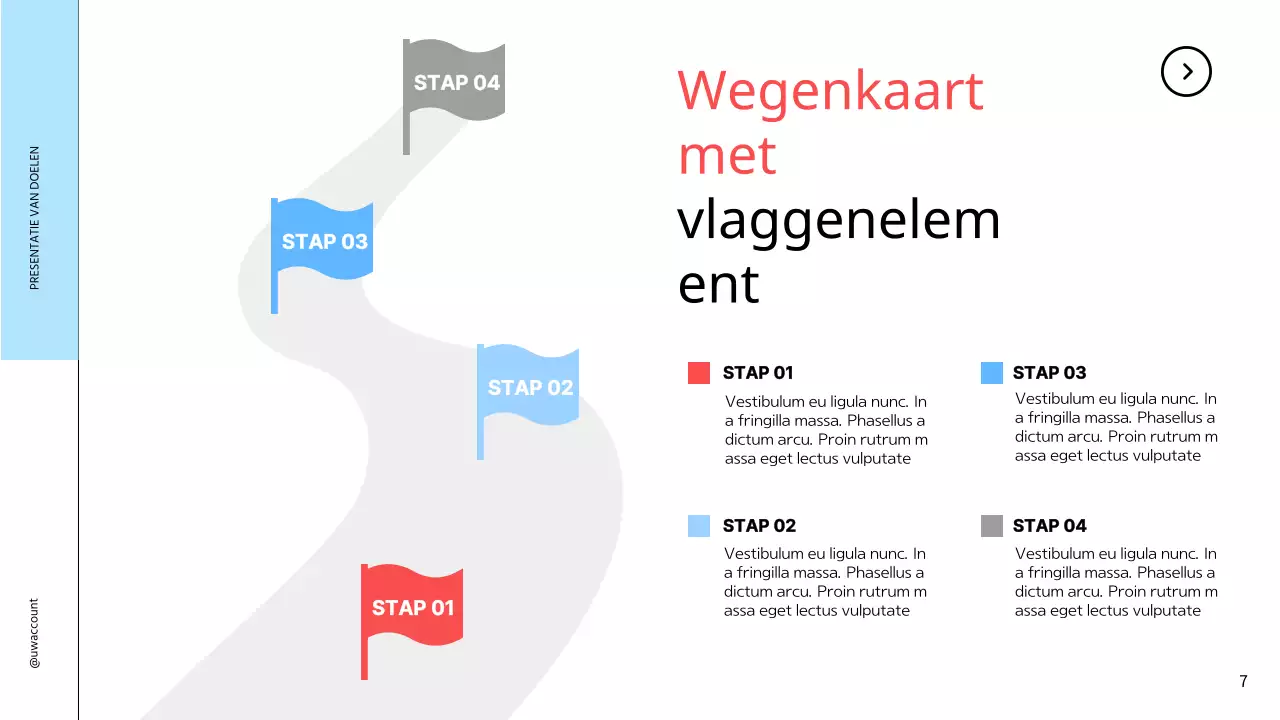 Sky Blue Eenvoudige Doelen Presentatie voor Bedrijfsstrategie