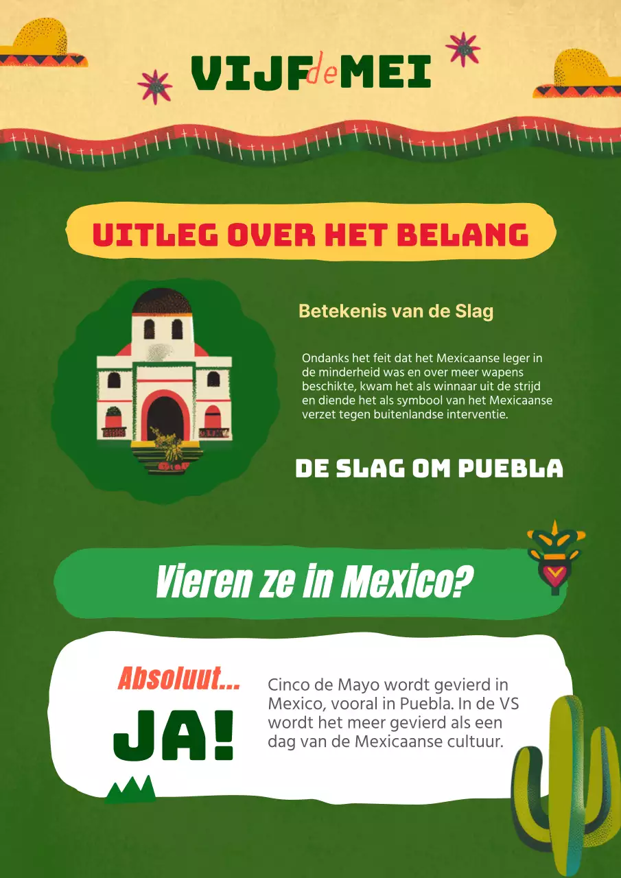 Schattig Mexicaans concept vintage posterontwerp in groen