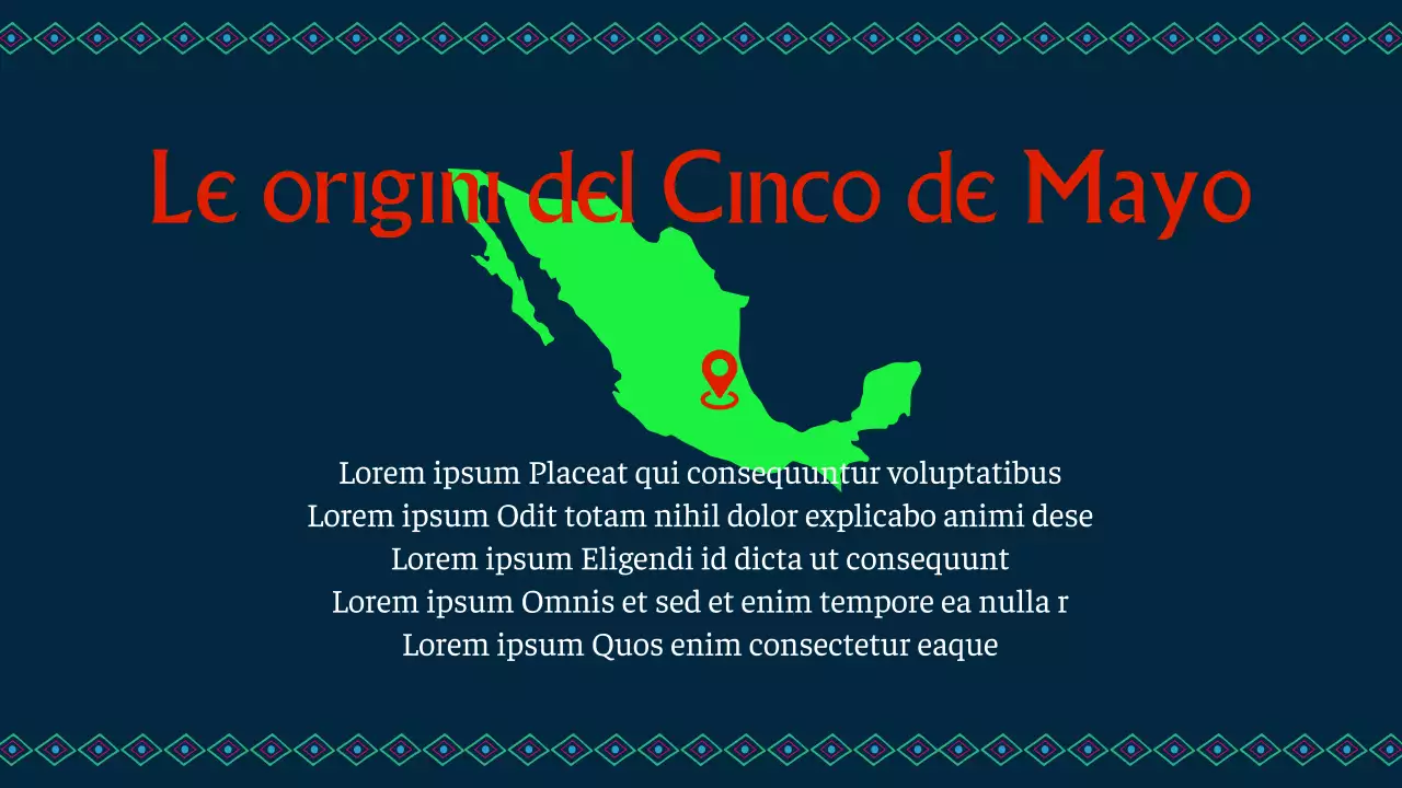 Materiale di studio sulla storia del Cinco de Mayo della Marina