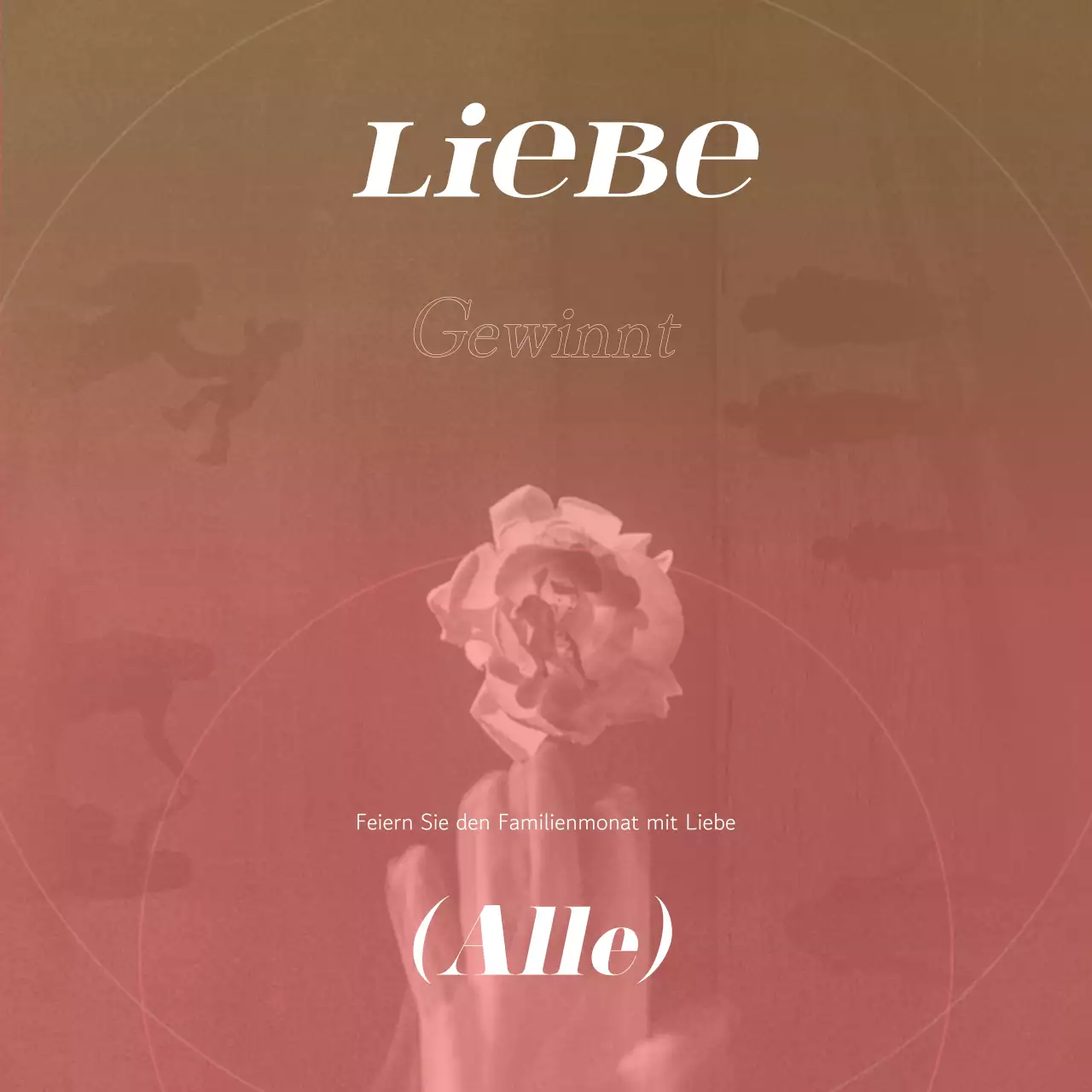 Werben Sie für den Monat der Familie in Gelb und Rosa