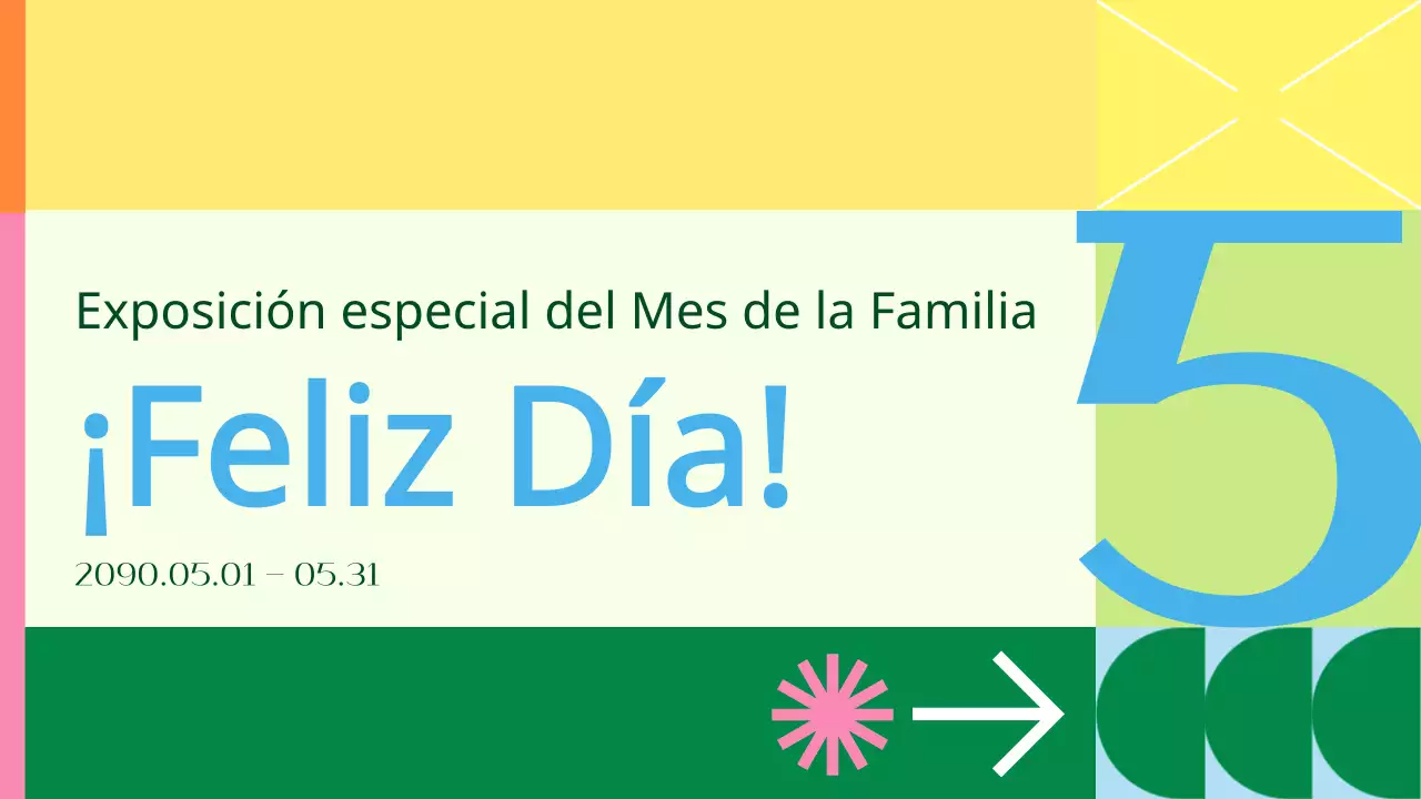 Promocione la venta de regalos del Mes del Hogar Amarillo y Verde