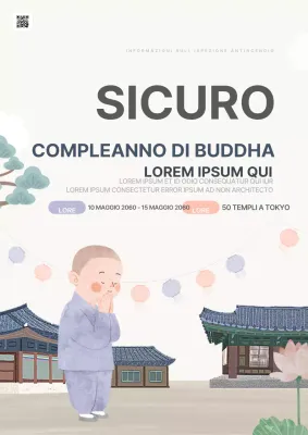 Annuncio della visita di controllo della sicurezza antincendio per il Capodanno cinese di colore avorio e rosa