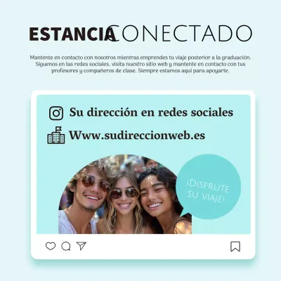 Información de contacto de Sky blue Simple School Aviso