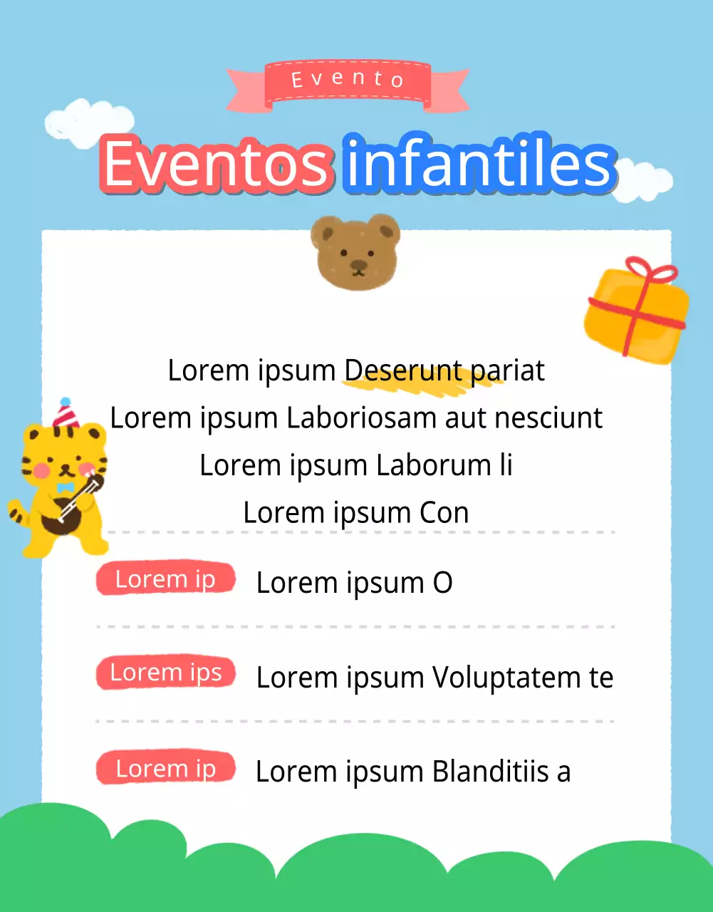 Promover regalos kitsch para el Día del Niño en azul claro