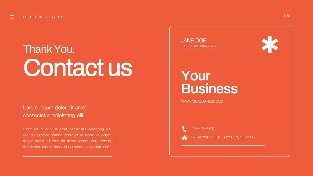 Orange Modern Pitch Deck Presentation