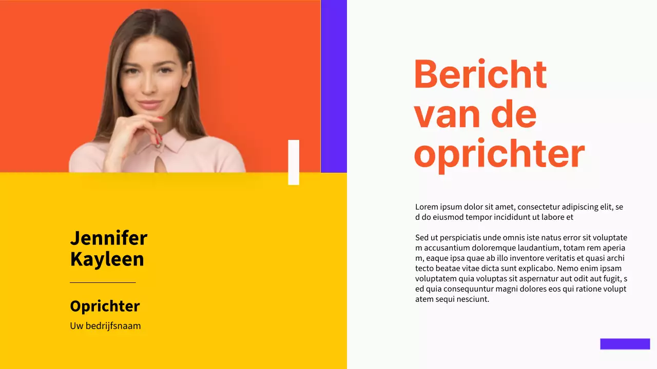 Purple Bold Bedrijf Introductie