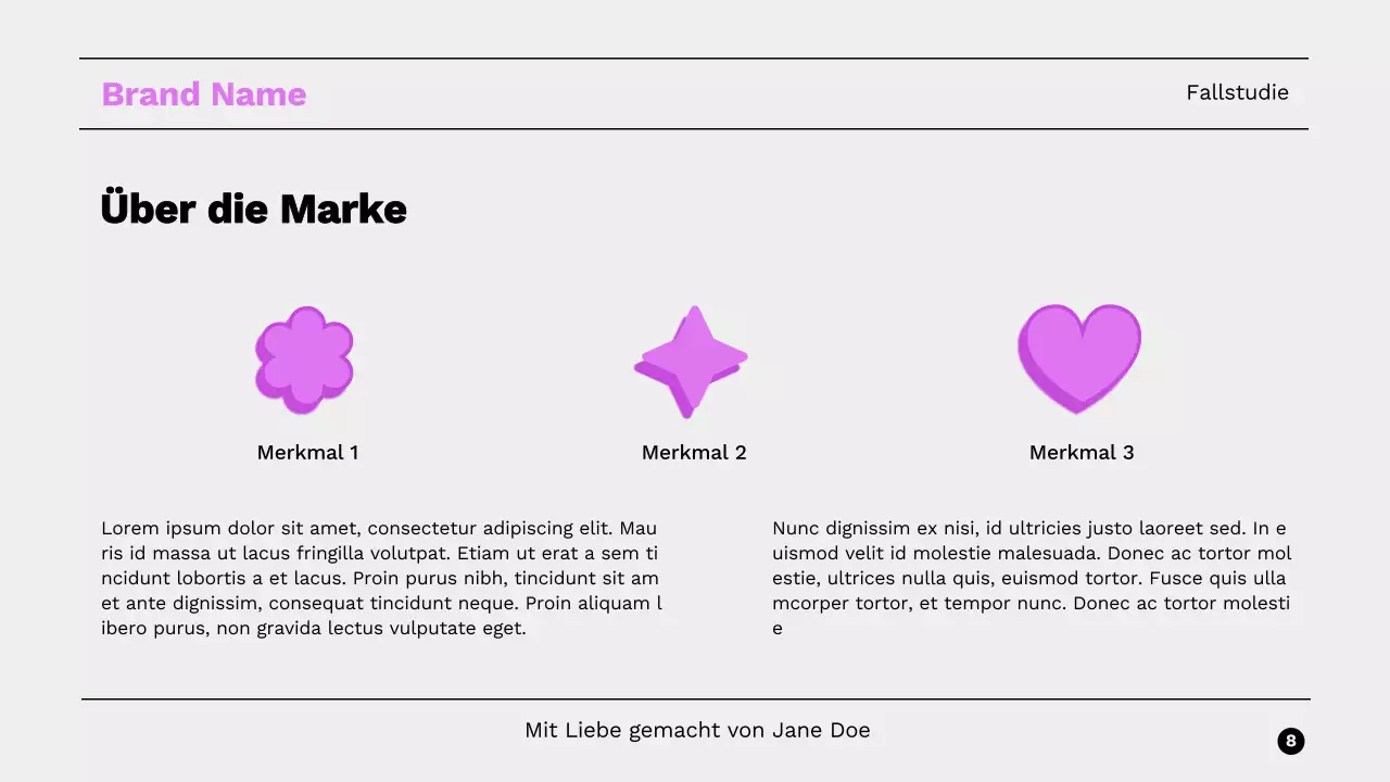 Fliederfarbenes Basic Bold Portfolio