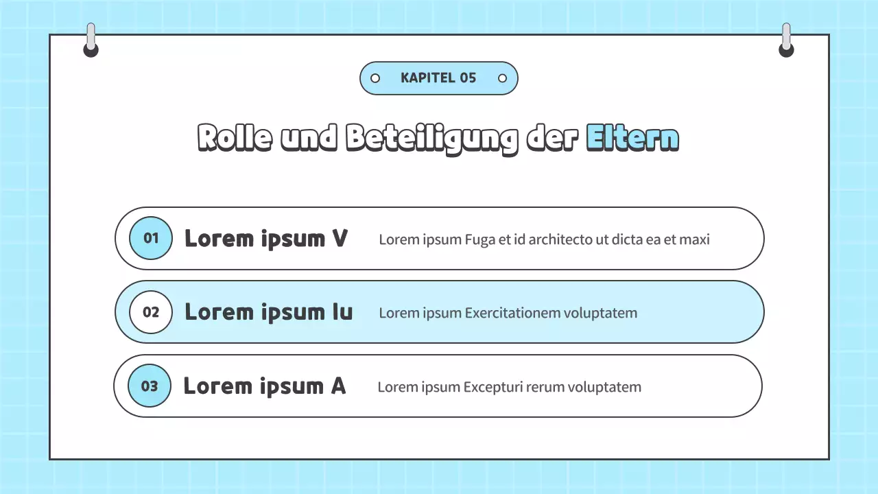 Hellblaue Elternbeobachtung Unterrichtsressourcen