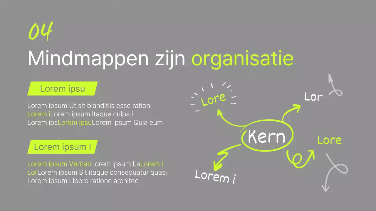 Eenvoudige handschrifthandleiding in grijs en fluorescerende kleuren