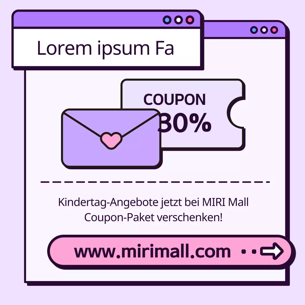 Kitschige Geschenkideen zum Kindertag in Lila und Rosa