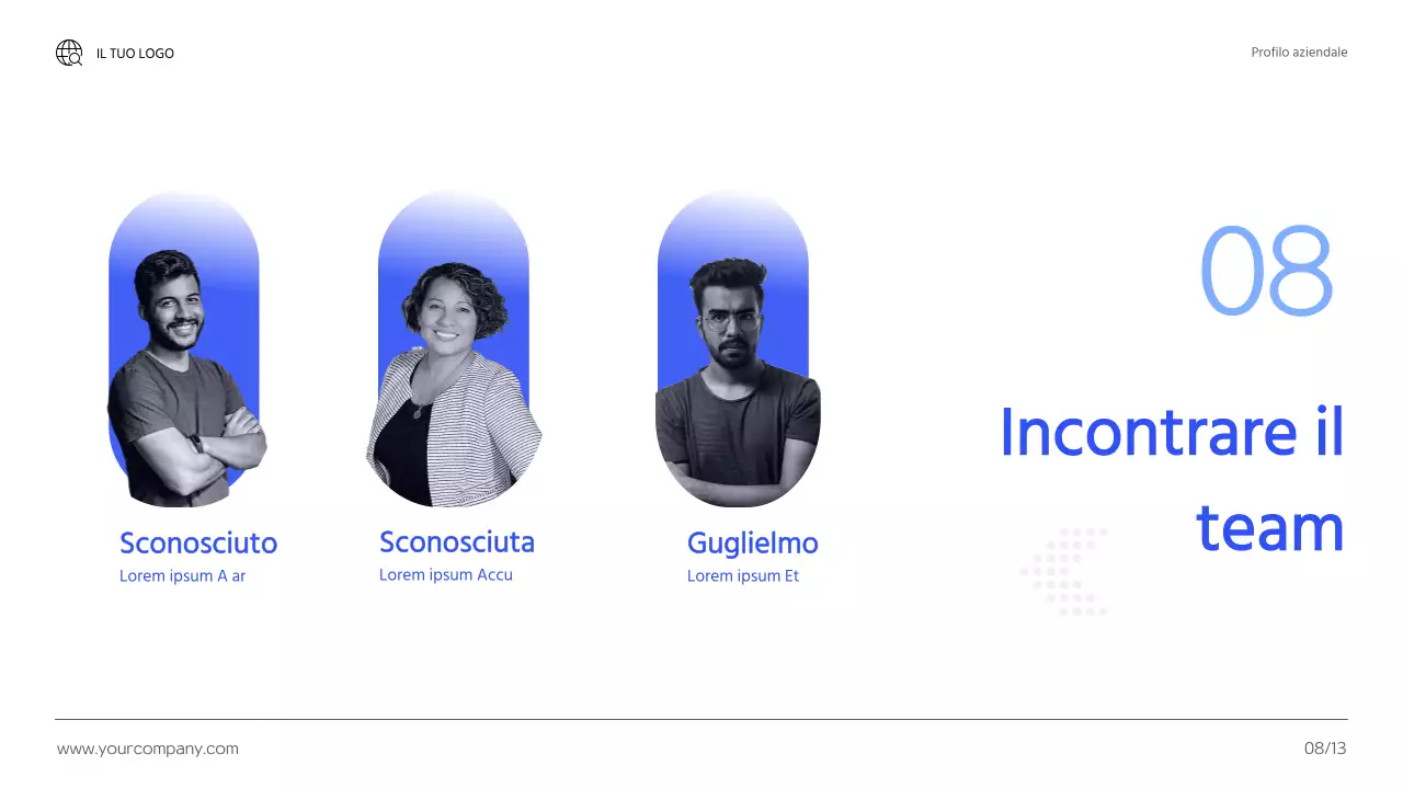 Introduzione dell'azienda Blue Modern Business