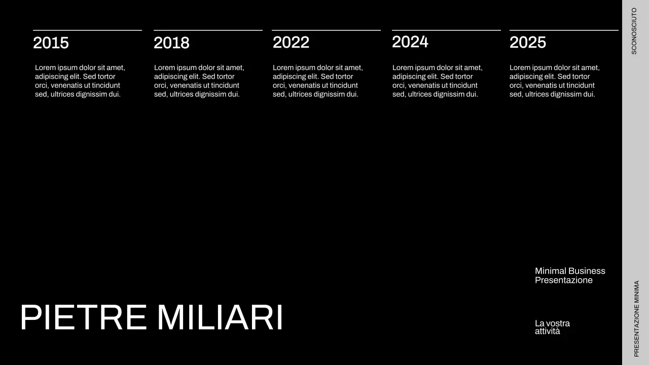 Presentazione aziendale minimale in nero e beige