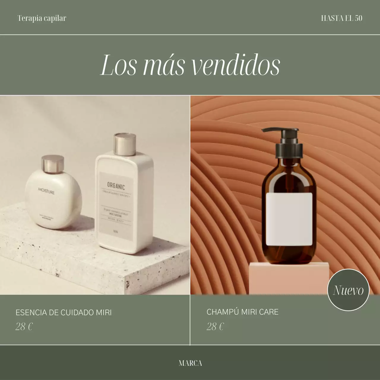 Promocionar un sencillo kit de marca en color caqui