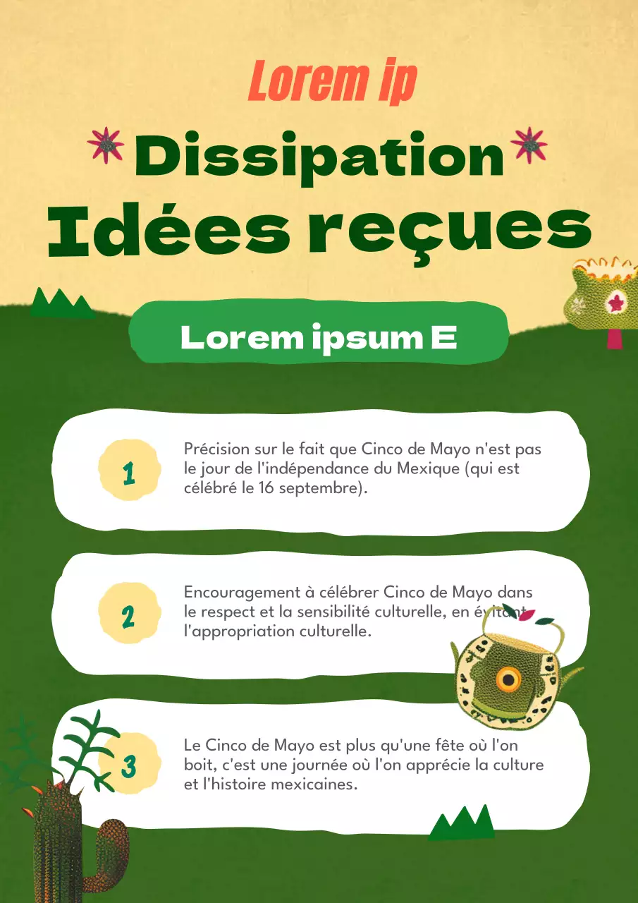 Concept mexicain mignon, affiche vintage en vert