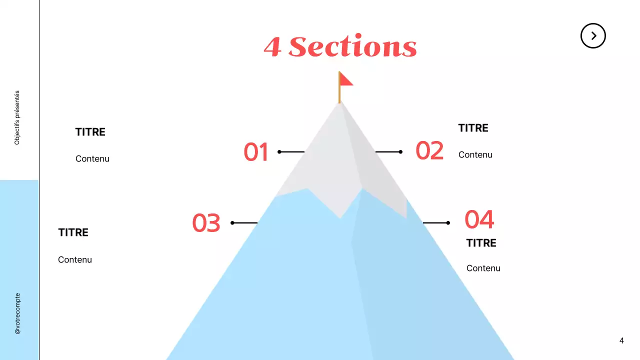 Sky Blue Simple Goals Presentation for Business Strategy (Présentation des objectifs simples de Sky Blue pour la stratégie d'entreprise)