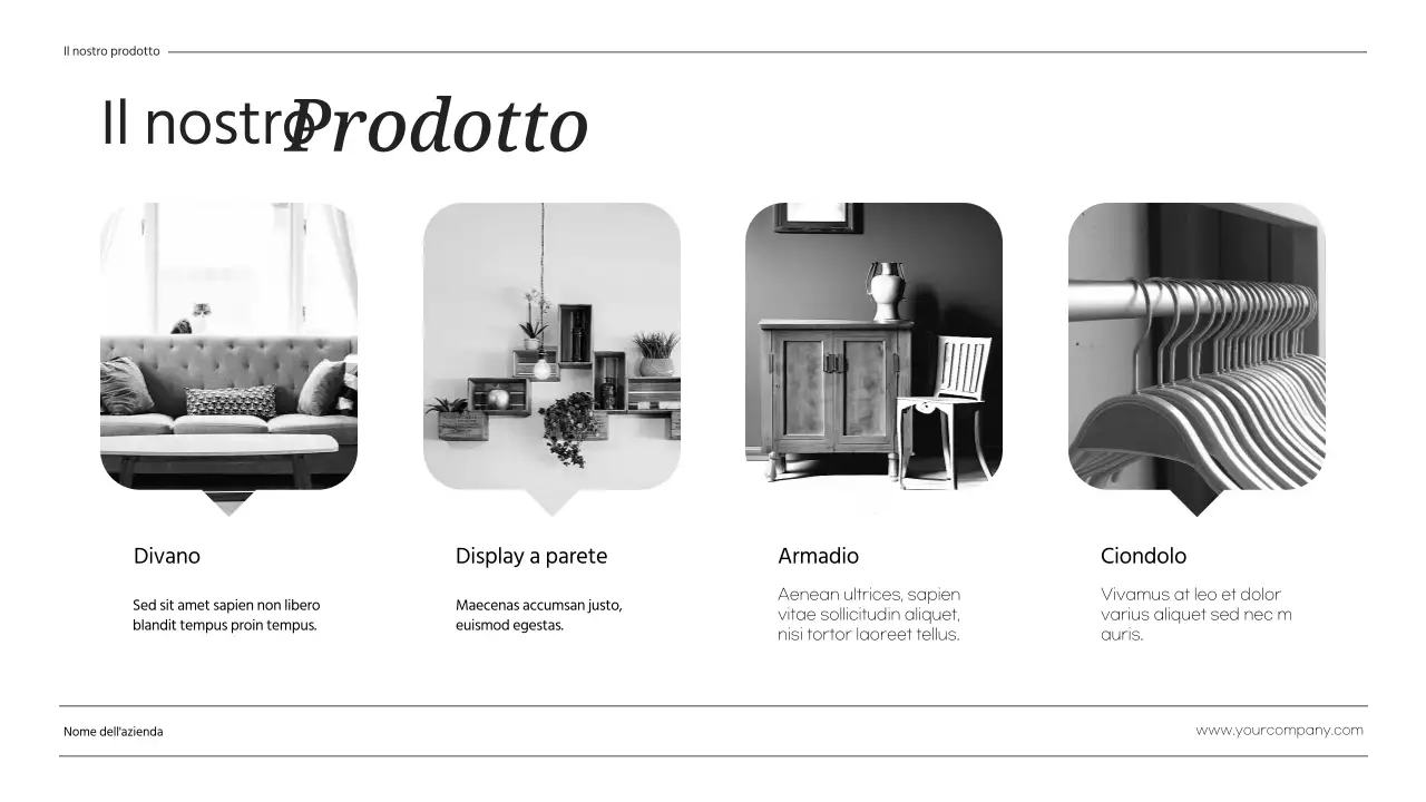 Nero bianco minimalista Business Chi siamo