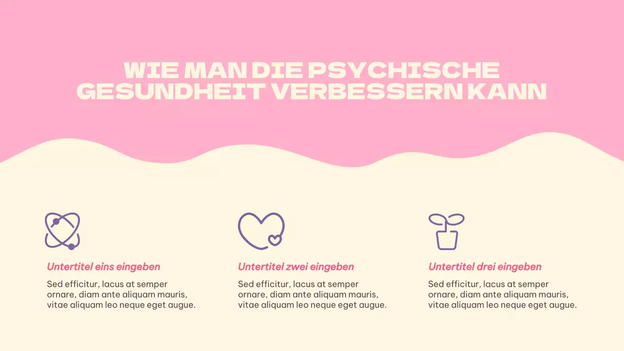 Rosa Einfacher Leitfaden für psychische Gesundheit