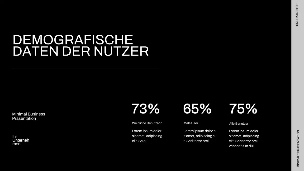 Schwarz und Beige Minimal Business Präsentation