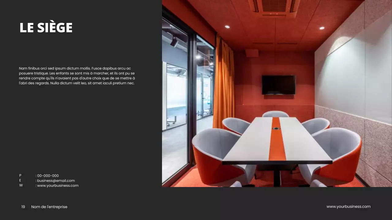 Gris Orange Minimal Propre Projet Pitch Deck Proposition