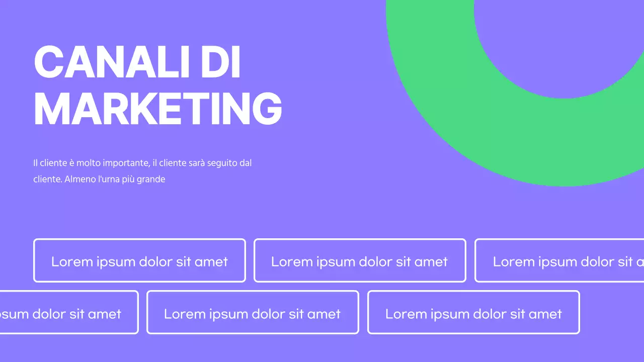 Campagna strategica di marketing moderno in viola e verde